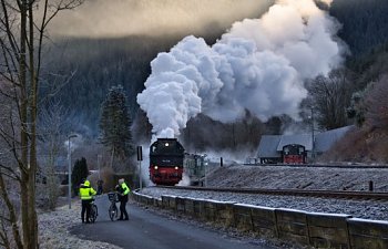 Jahresabschlussfahrt der Rennsteigbahn ins Schwarzatal