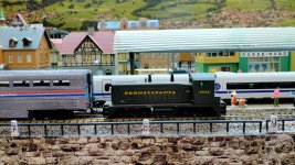 Erste Rangierfahrt mit 3 Amtrak Superliner Wagen