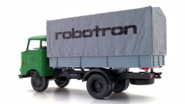 Kraftfahrzeug, ''Robotron'', LKW, IFA W50L Pritsche, Plane, grün, - 02 - Art.-Nr. Hädl, 25017.jpg