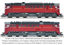Roco; 7380030; 120 004-7; DR; Ep.IV; Rbd Greifswald; Bw Stralsund.jpg